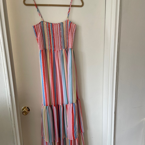 Jack by BB Dakota Rainbow Stripe Smocked Maxi Dress_NWOT - Picture 2 of 7